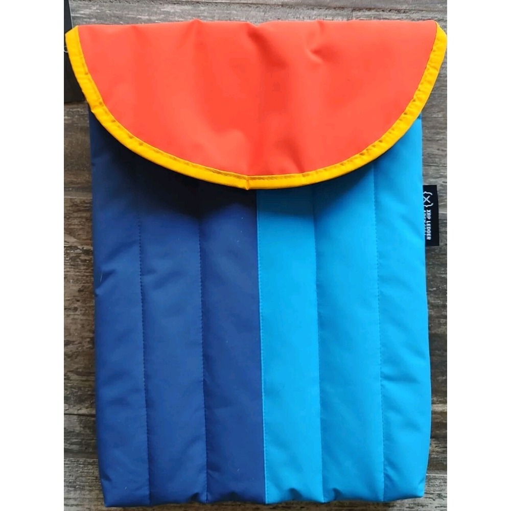 Apex 2024 Puffy Laptop Sleeve 13"/14" Orange Blue Hook And Loop Closure NWT